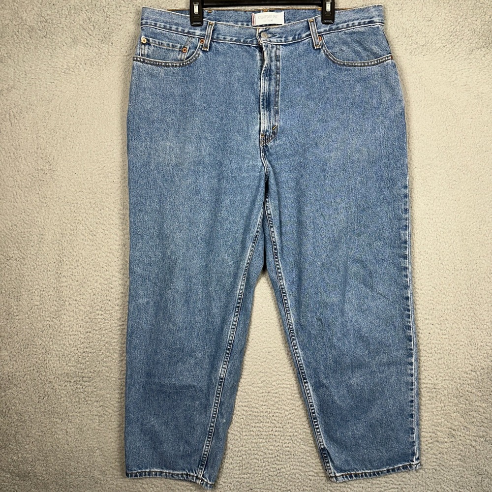 Levis 560 Jeans Mens 40X30 Comfort Fit Blue Loose Tapered Denim Red Tab Pockets